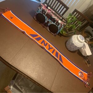 Orange NYI Scarf with Blue Accents